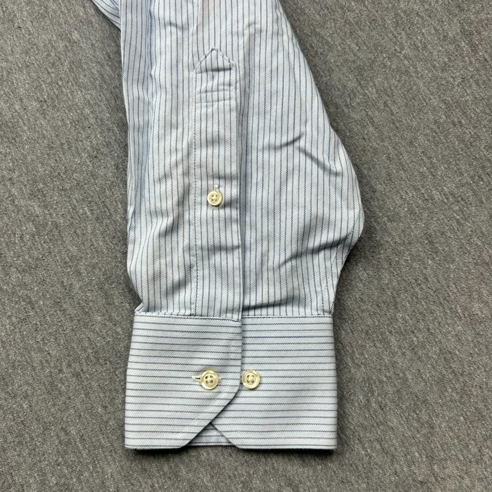 Brooks Brothers Regent Fit Button Up Long Sleeve Dress Shirt Mens 17.5-4/5 Blue - Picture 9 of 13